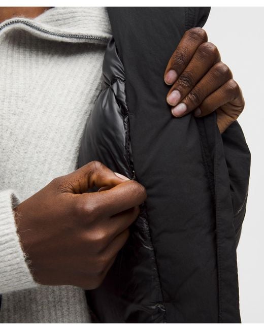 lululemon athletica Black Bubble-Hem 600-Down-Fill Puffer Jacket