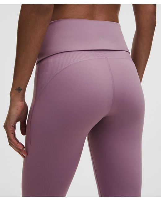 lululemon athletica Purple Groove Nulu Foldover-Waist Tight 25"