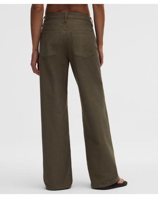lululemon athletica White Easyfive Low-Rise Classic Wide-Leg Pant
