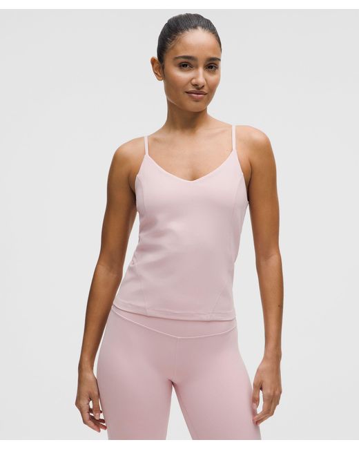lululemon athletica Pink Align Waist-Length Cami Tank Light Support, C/D Cup