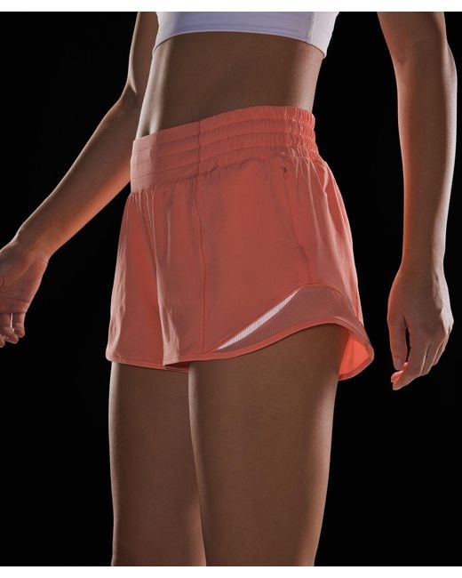 lululemon athletica Hotty Hot High-rise Lined Shorts - 2.5 - Color  Orange/pastel - Size 10