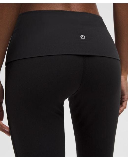 lululemon athletica Black Groove Nulu Foldover-Waist Flared Pant
