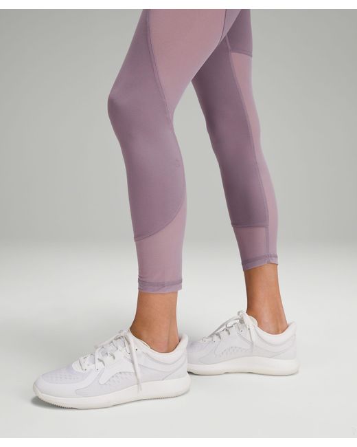 lululemon athletica Wunder Train Mesh Panel High-rise Tight Leggings - 25  - Color Violet/purple/pastel - Size 8 in Pink