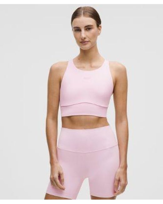 lululemon athletica Red – Energy High-Neck Longline Sports Bra Evolve Medium Support, B-D Cups – –