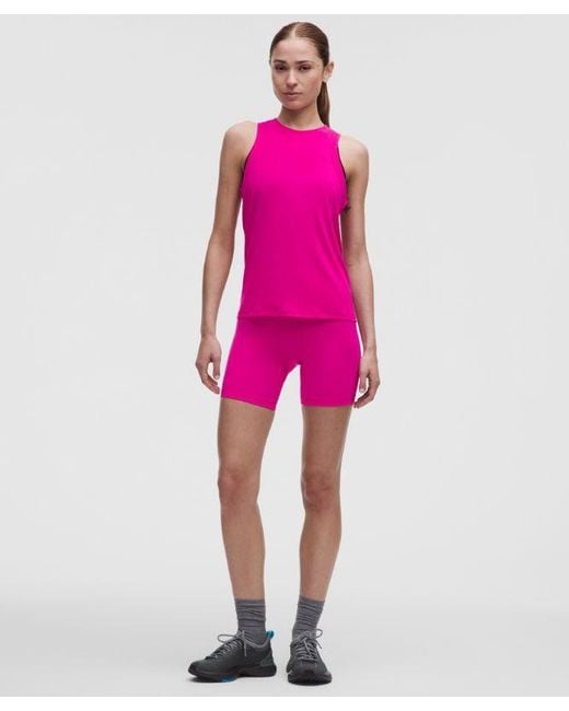lululemon athletica Pink Wunder Train No Line High-Rise Short 6"