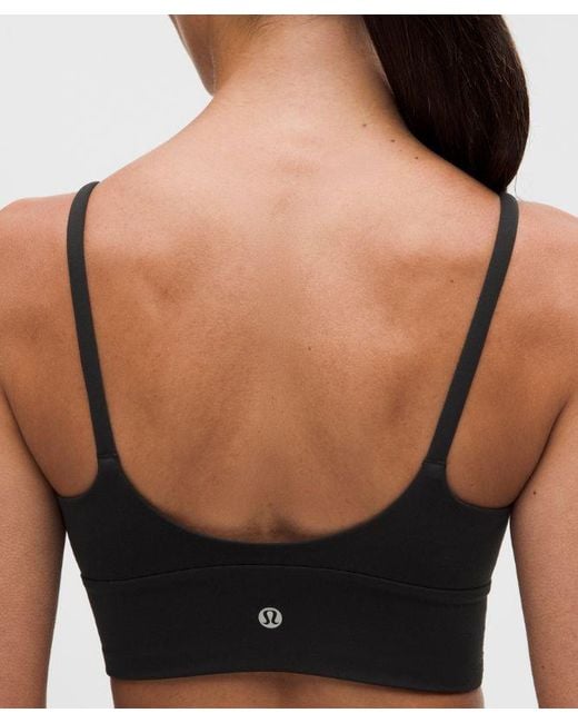 lululemon athletica Black – Focuser Scoop-Neck Sports Bra Nulu Light Support, A/B Cup – – Size Large
