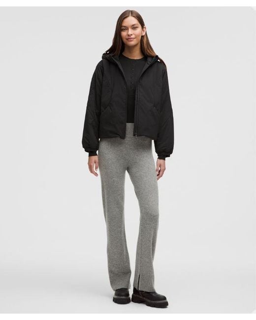 lululemon athletica Black Water-Resistant Insulated Hooded Jacket