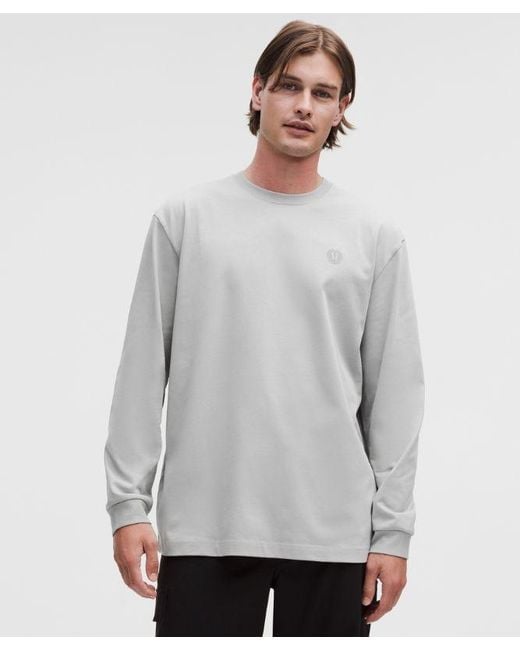 lululemon athletica Gray – Heavyweight -Jersey Long-Sleeve Shirt London – – Size Small for men