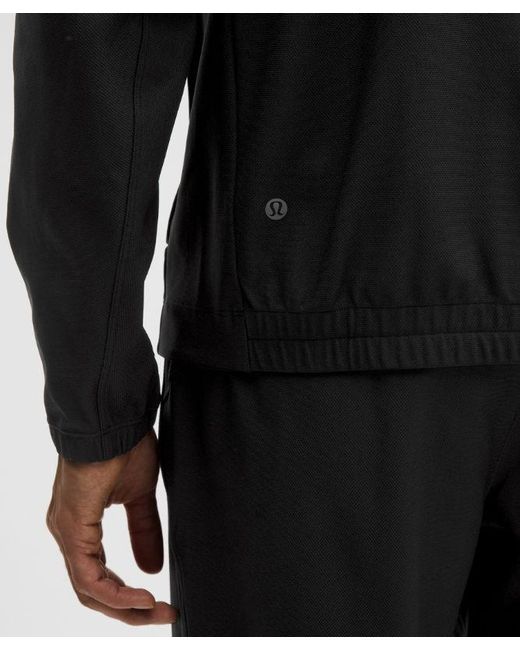 lululemon athletica Black Knit Warm-Up Jacket for men