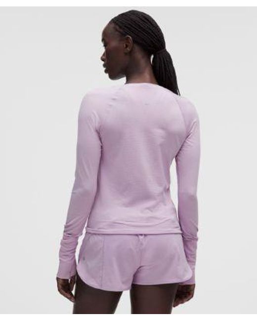 lululemon athletica Purple – Swiftly Tech Long-Sleeve Shirt 2.4 Waist Length – – Size 4