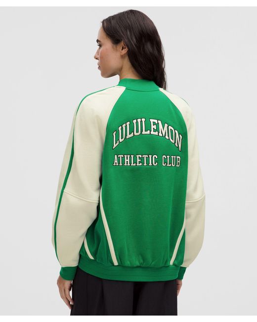 lululemon athletica Green Scuba Oversized Collegiate Jacket