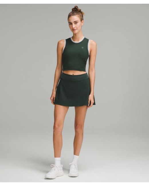 lululemon athletica Green Varsity Scoop-Neck Cropped Tennis Tank Top Medium Support, B/C Cup
