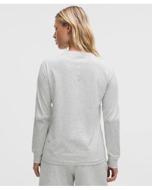 lululemon athletica Gray All Yours Organic Cotton Long-Sleeve Shirt