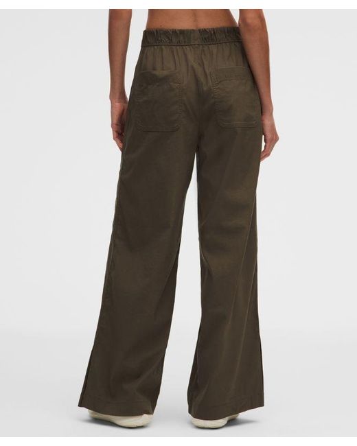 lululemon athletica Brown – Lululinen High-Rise Relaxed-Fit Pants Regular – – Size Large