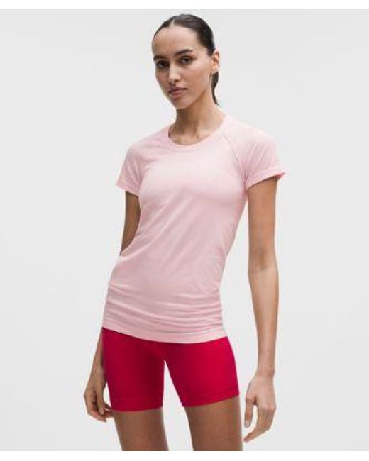 lululemon athletica Red – Swiftly Tech Short-Sleeve Shirt 2.4 Hip Length – – Size 4