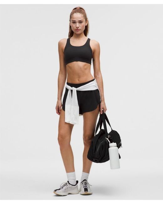 lululemon athletica Black Wunder Train Mesh-Back Bra
