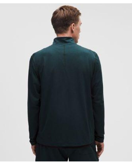 lululemon athletica Blue – Soft Jersey Half Zip Long-Sleeve Top – – for men