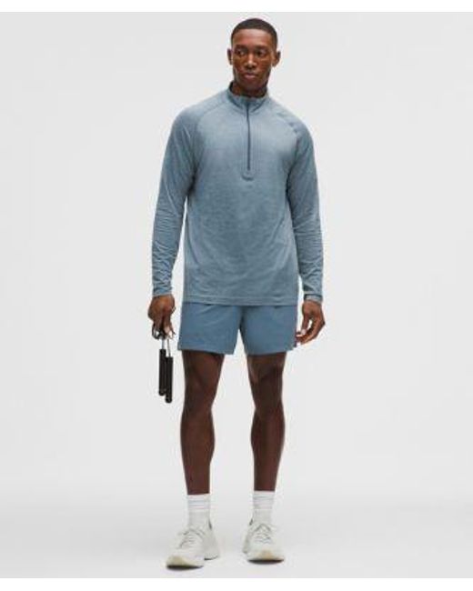 lululemon athletica Blue – Metal Vent Tech Half Zip Long-Sleeve Top – Color Pastel/ – Size Large for men