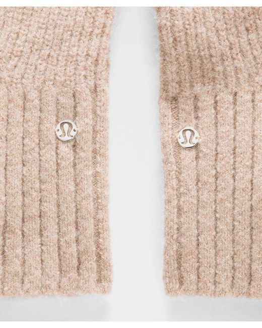 lululemon athletica White Alpaca Wool-Blend Mittens With String