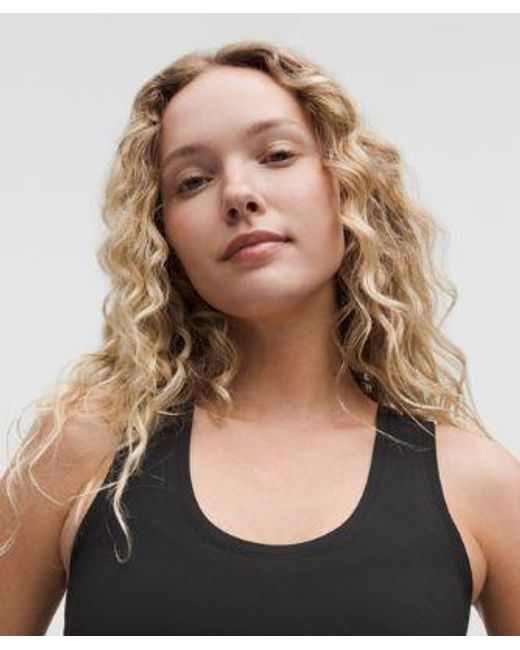 lululemon athletica Black Silkyappeal Side-Slit Tank Top