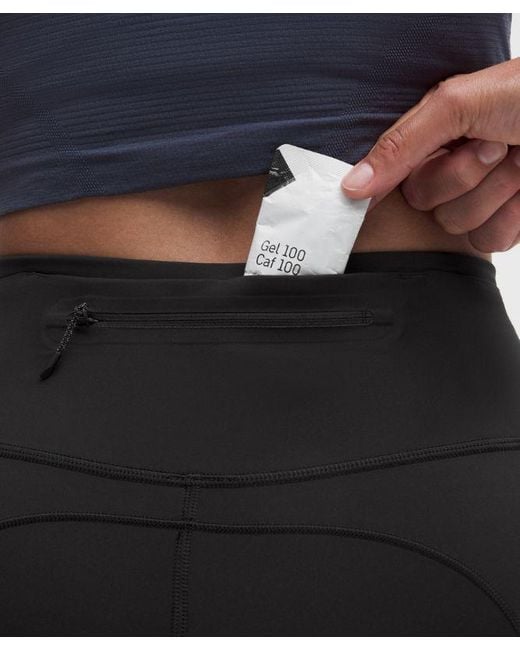 lululemon athletica Blue Fast And Free 6-Pocket High-Rise Crop 23"