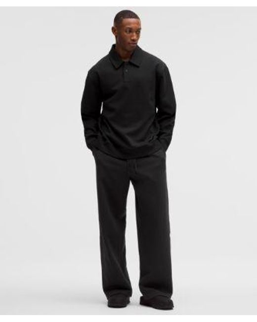 lululemon athletica Black Grand Standard Long-Sleeve Polo for men