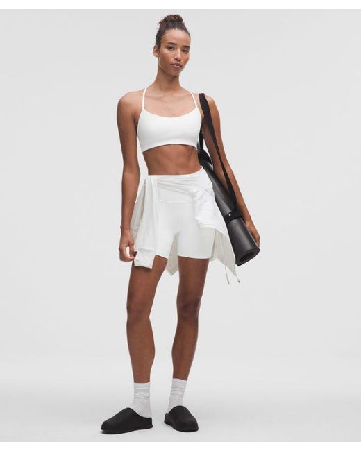 lululemon athletica White Flow Y Bra Light Support, A/B Cup