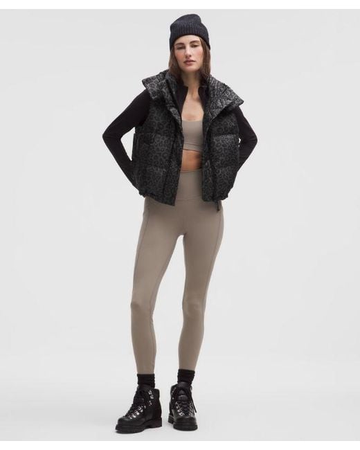 lululemon athletica Black Wunder Puff 600-Down-Fill Cropped Vest