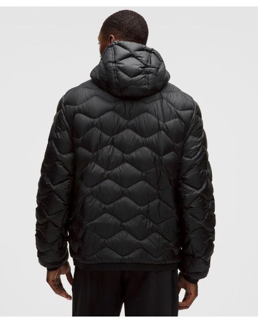 lululemon athletica Black Featherweight 900-Down-Fill Quilted Hooded Jacket for men