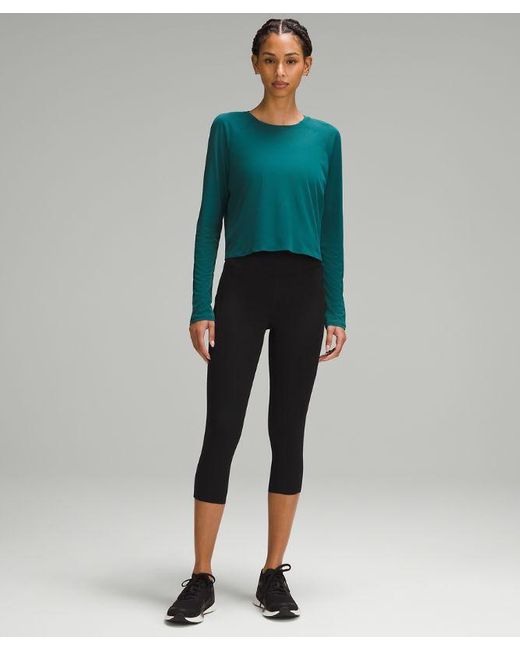 lululemon Fast And Free High Rise Crop With Pockets 19 in Black Lyst UK