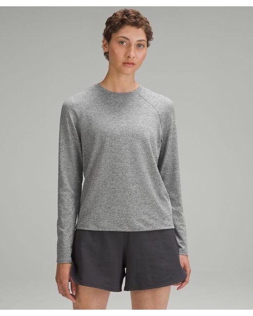 lululemon athletica Gray License To Train Classic-fit Long-sleeve Shirt