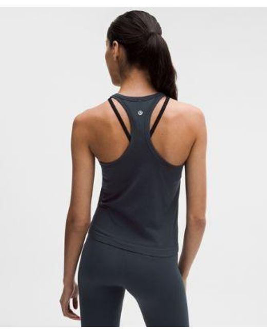 lululemon athletica Blue – Swiftly Tech Round-Neck Racerback Tank Top 2.4 Waist Length – – Size 4