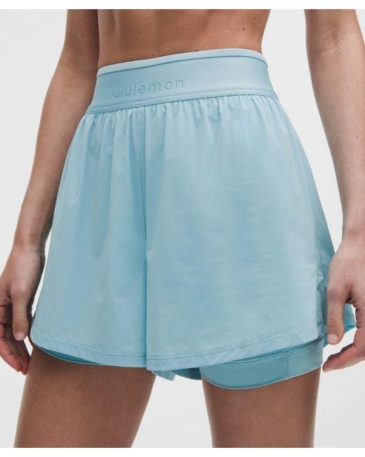 lululemon athletica Blue – License To Train Super-High-Rise Lined Shorts – 3.5" – – Size Large