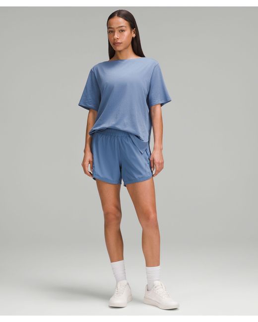 lululemon athletica Blue Relaxed-fit Boatneck T-shirt