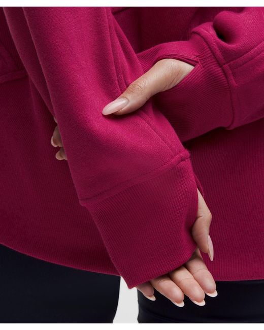 lululemon athletica Red Scuba Oversized Funnel-Neck Half Zip