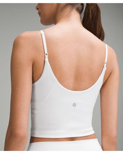lululemon athletica Gray Align Cropped Cami Tank Top Light Support, A/B Cup