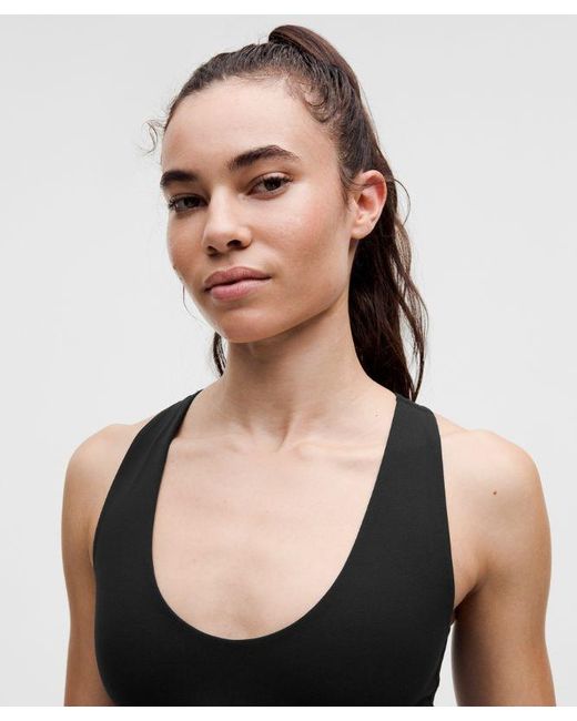 lululemon athletica Black Bend This Scoop And Cross Bra