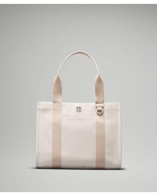 lululemon athletica Natural Two-tone Canvas Tote Bag 10l - Color White