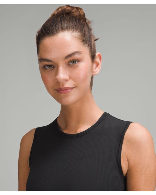 lululemon athletica Black All It Takes Back-Twist Ribbed Tank Top