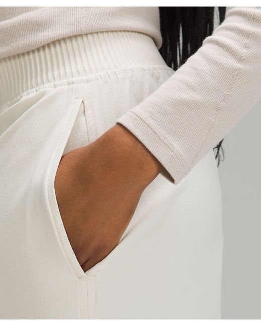 lululemon athletica Stretch Woven High-rise Wide-leg Pants - Color White - Size L