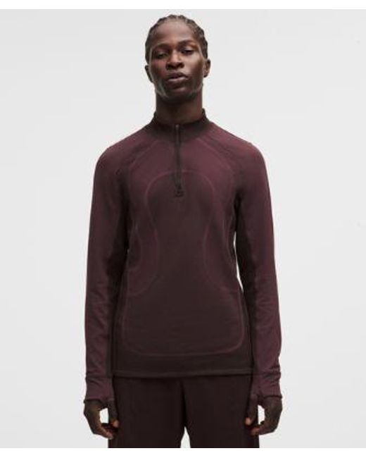 lululemon athletica Purple – Seamless Training Long-Sleeve Shirt Slnsh Collection – – Size Large for men