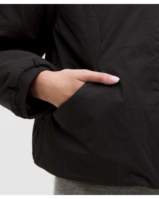 lululemon athletica Black Water-Resistant Insulated Hooded Jacket
