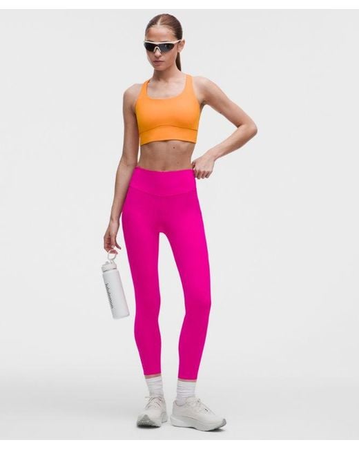 lululemon athletica Pink – Fast And Free High-Rise Tight Leggings 5 Pocket – 25" – – Size 14
