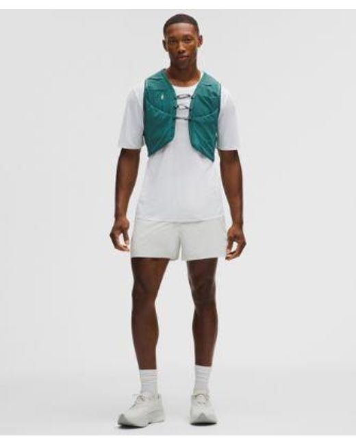 lululemon athletica White Pace Breaker Linerless Short 5" for men