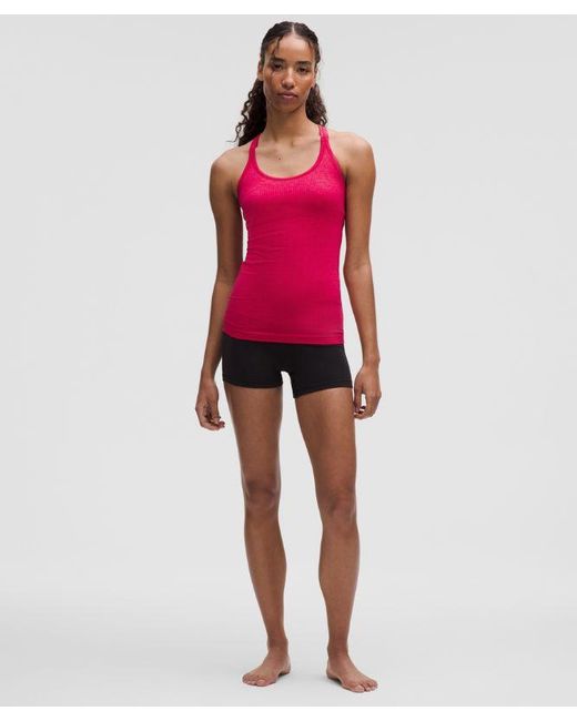 lululemon athletica Red – Ebb To Street Tank Top Light Support, B/C Cup – – Size 16