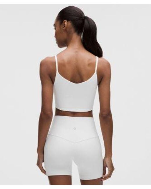 lululemon athletica White – Bend This Cami Spaghetti-Strap Sports Bra Light Support, A–C Cups – – Size Large/Xl