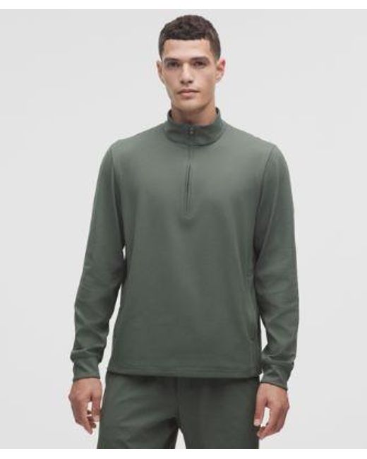 lululemon athletica Green – Reflective Knit Running Half Zip Long-Sleeve Top – – Size Medium for men