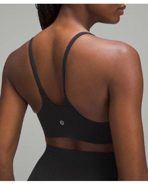 lululemon athletica Gray – Wunder Train Strappy Racer Sports Bra Light Support, C/D Cup – – Size 14