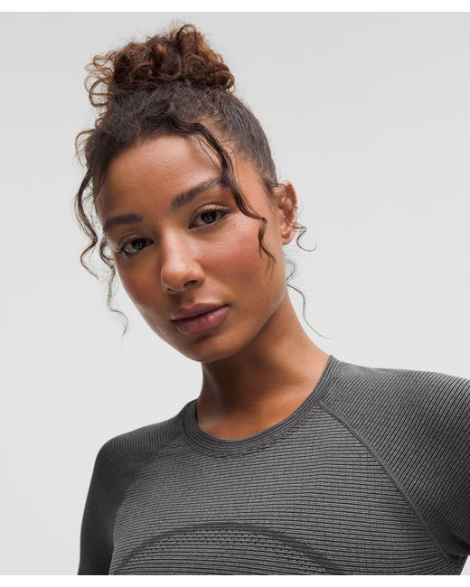 lululemon athletica Gray Swiftly Tech Cropped Long-Sleeve Shirt 2