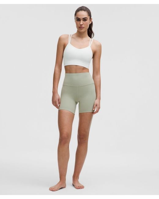 lululemon athletica Green – Like A Cloud Longline Sports Bra Light Support, B/C Cup – – Size 14